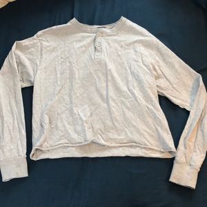 Brandy Melville grey cropped long sleeve